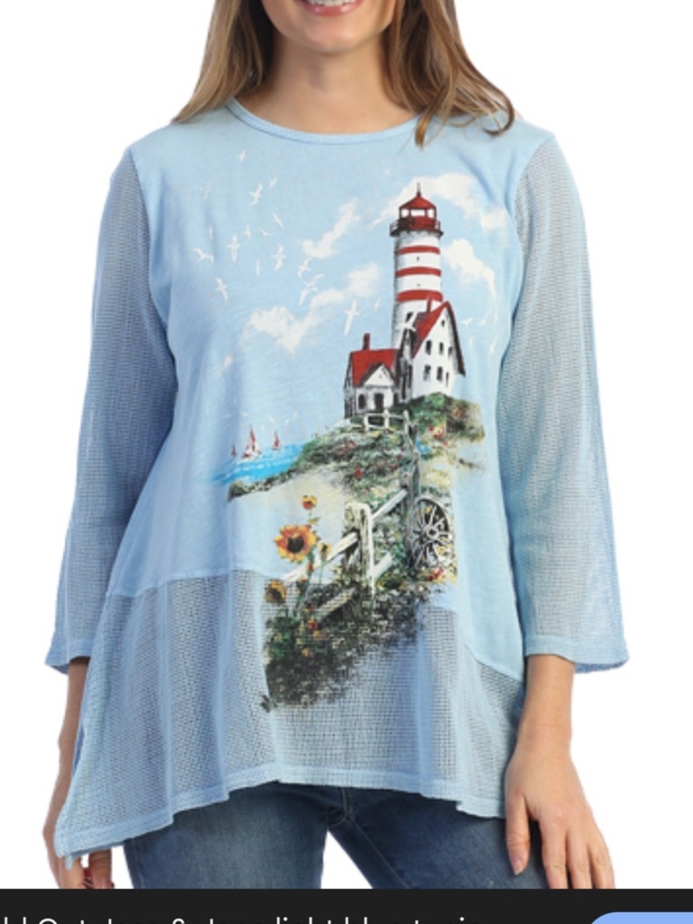 Jess & Jane LightHouse Cotton Top Size Medium
